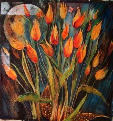 Полнолуние. 2014. Батик.100х90