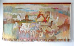 Плывущий караван. 2008. Гобелен,ручное ткачество.100х220