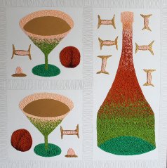 Натюрморт с конфетами. 2007. Холст, масло, акрил. 95х95