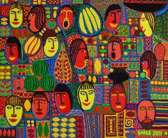 Восточный базар. 2017. Холст, масло. 100х120