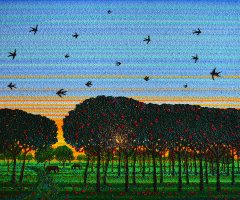 Яблочный сад. 2017. Холст, масло. 100х120