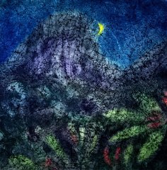 Ночная сказка.2016. Бумага, акварель. 41х44