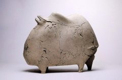 В песках пустыни. 2017. Шамот. 45х15х43