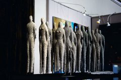 Ритмы. 2018. Бумага, дерево. 110х50х48