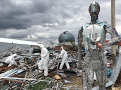 Арт-группа KADMIIQYZYL.Темірболат. 2017. Инсталляция. Высота 230